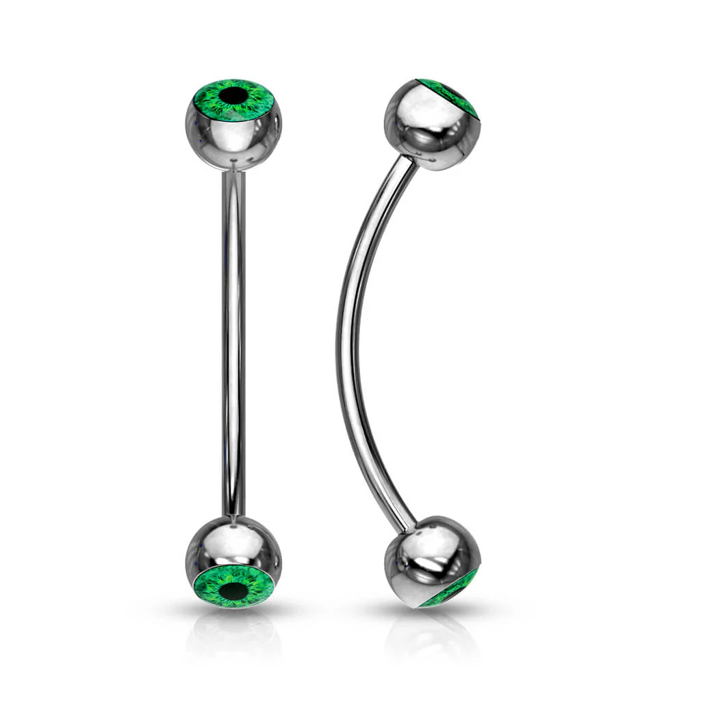 Curved Barbell EyeBall Silver - Image 4
