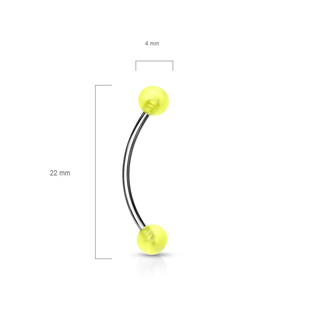 Curved Barbell Ball Glow in the Dark - Image 3