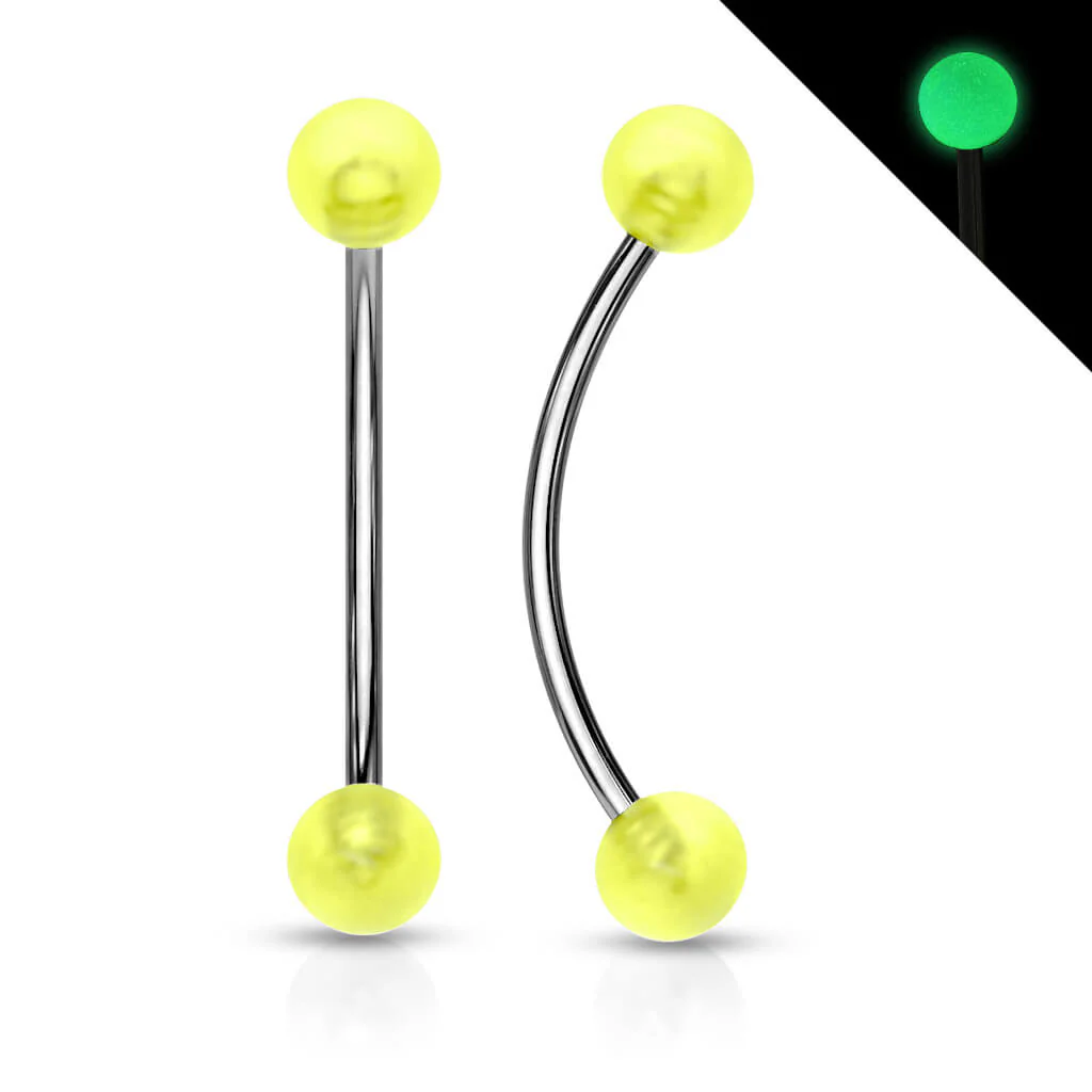 Curved Barbell Ball Glow in the Dark - Image 4