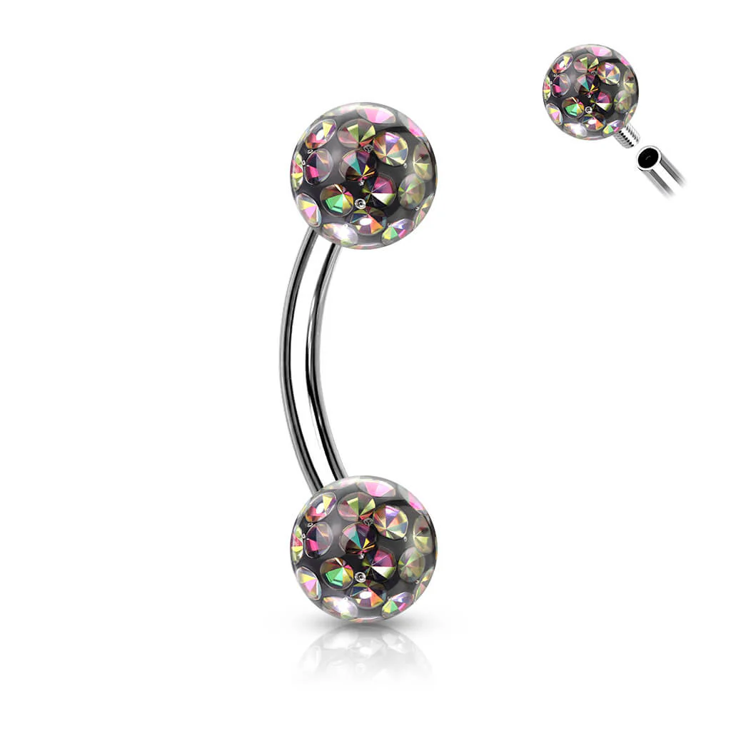 Eyebrow Piercing Ball Zirconia Internally Threaded - Image 12