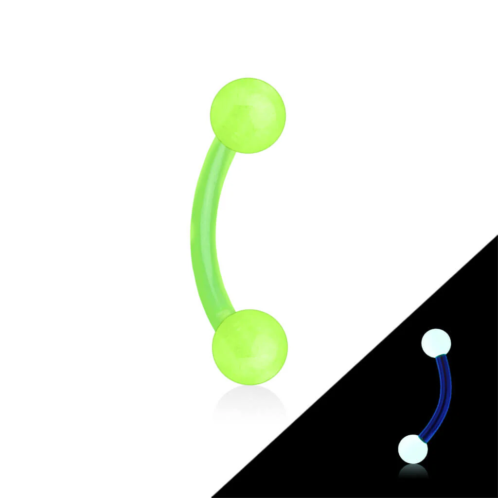Acrylic Eyebrow Piercing Acrylic Ball Glow in the Dark - Image 2