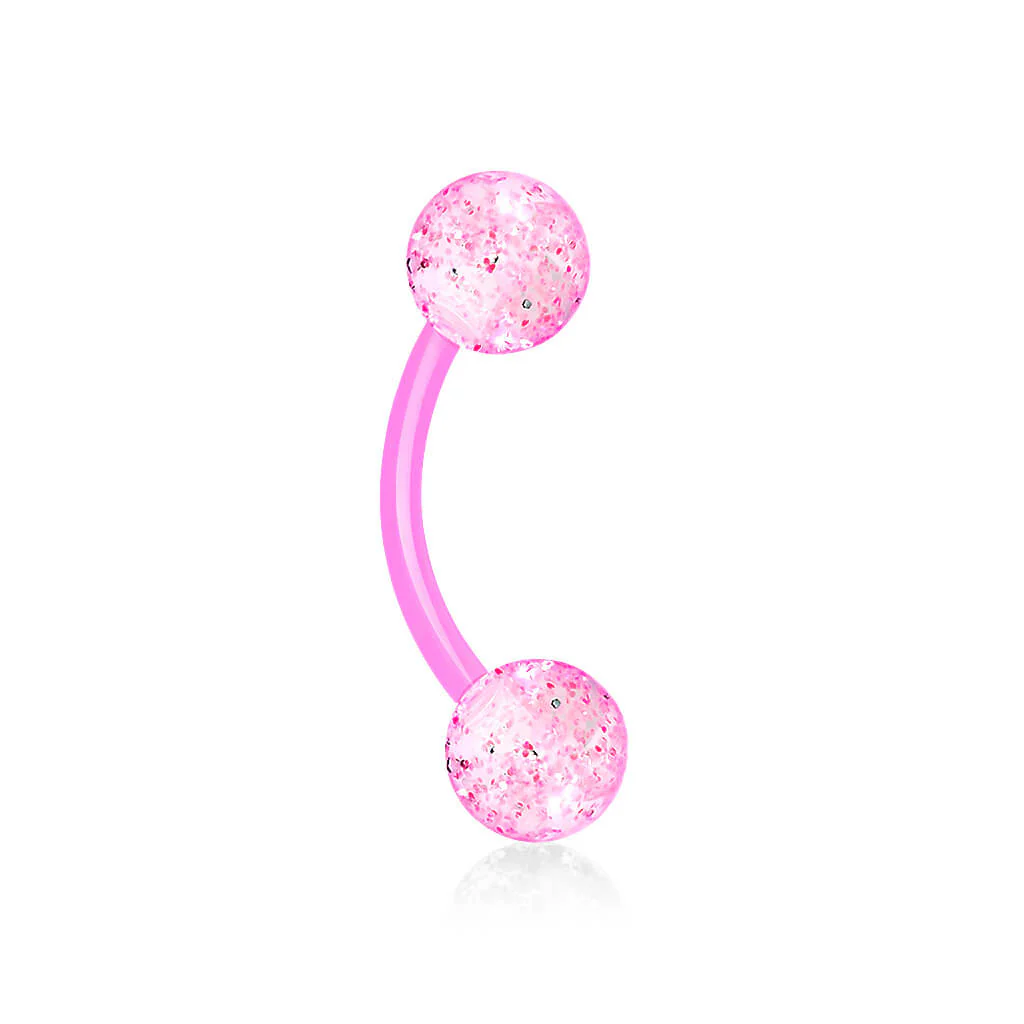 Acrylic Eyebrow Piercing Acrylic Ultra Glitter Ball - Image 6