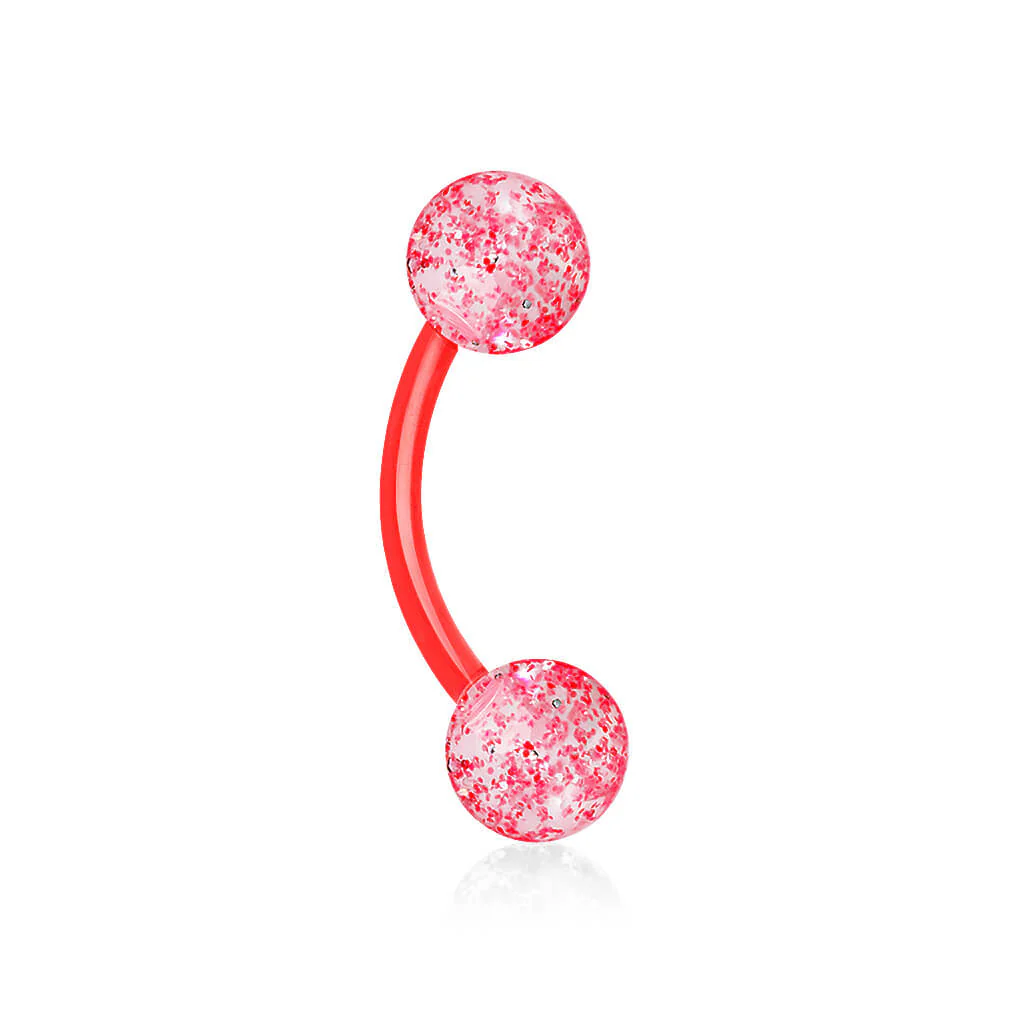 Acrylic Eyebrow Piercing Acrylic Ultra Glitter Ball - Image 7