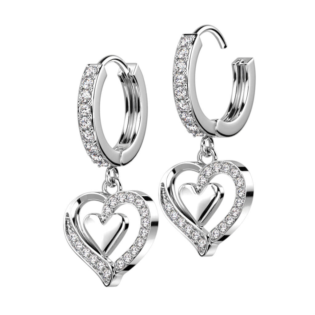 Heart dangle Zirconia Clicker - Image 4