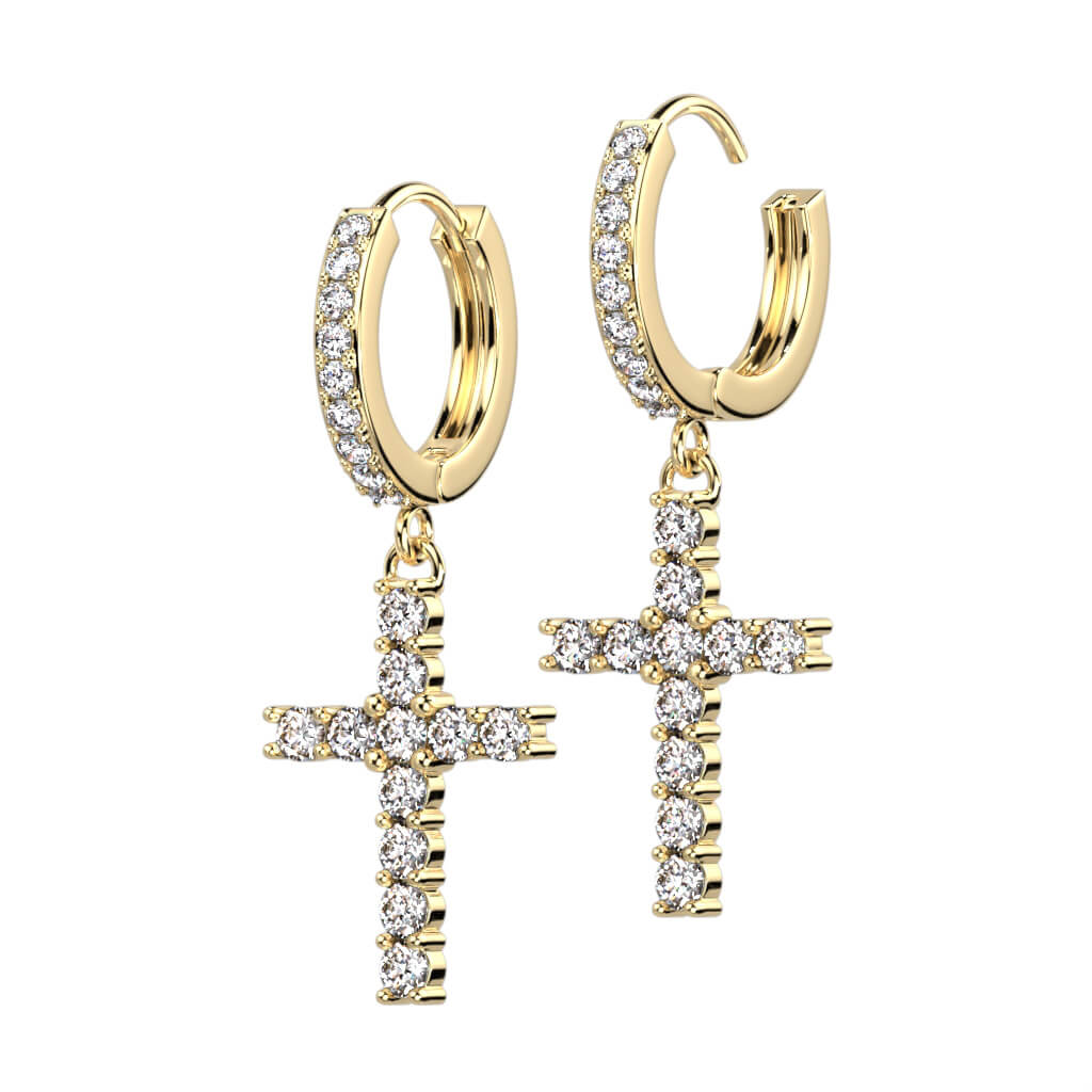 Cross Dangle Zirconia Clicker - Image 2