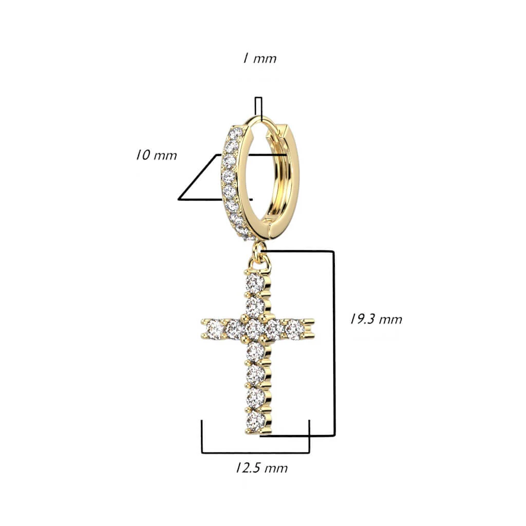 Cross Dangle Zirconia Clicker - Image 3