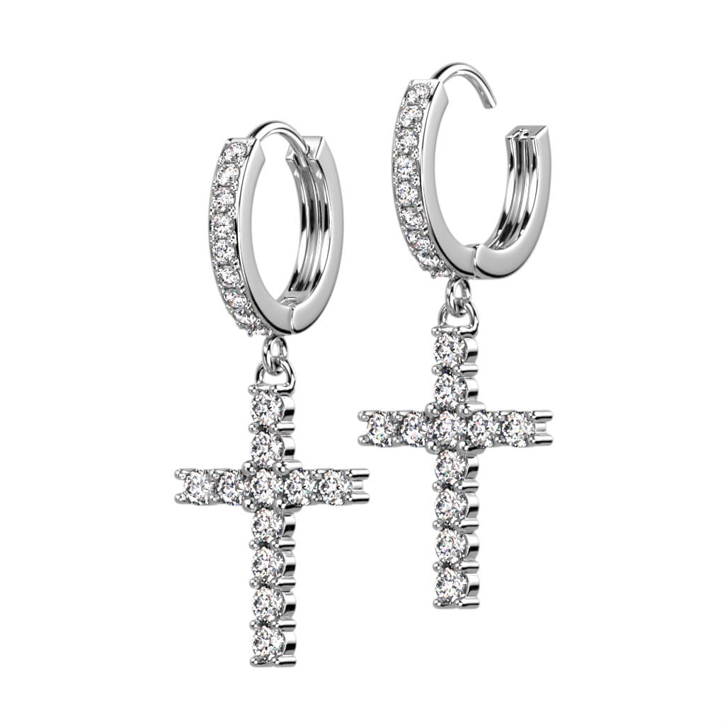 Cross Dangle Zirconia Clicker - Image 4