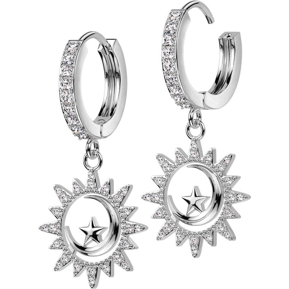 crescent moon with star dangle - Image 5