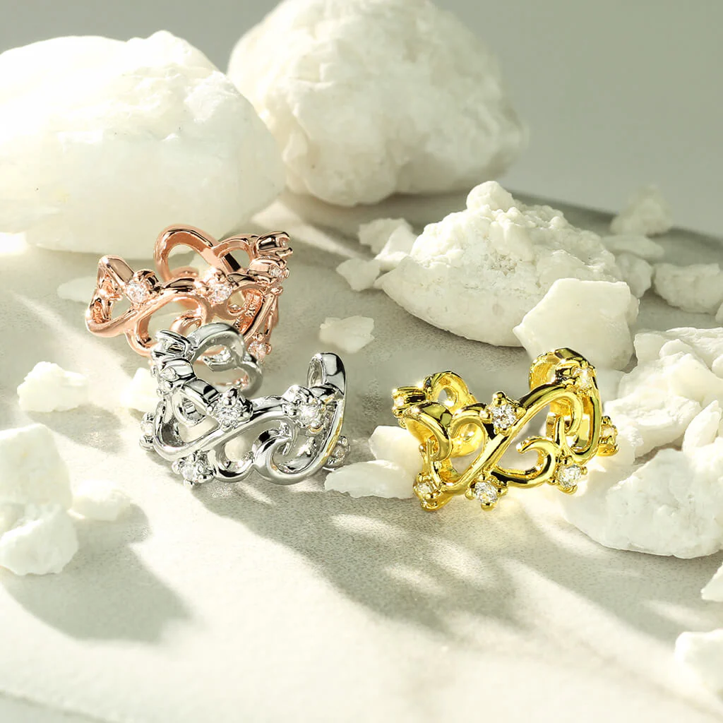 Earcuff Ear Cuff Heart Zirconia Bendable - Image 7