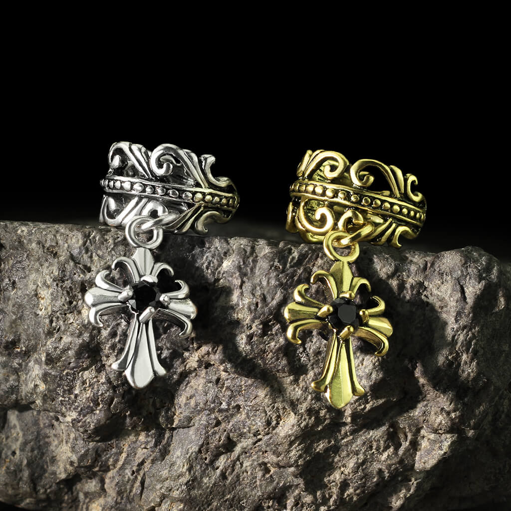 Earcuff Ear Cuff Cross Zirconia Bendable - Image 7