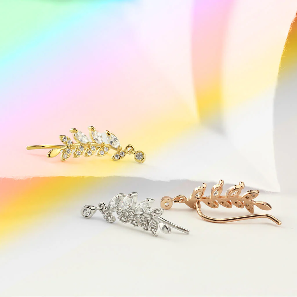Ear Crawler Leaves Zirconia - Image 3