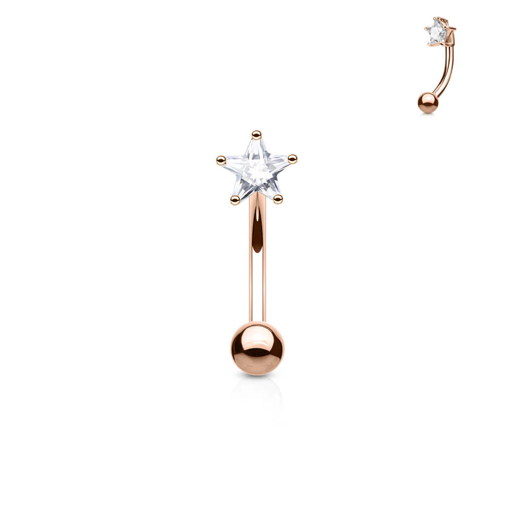 Eyebrow Piercing Star Zirconia - Image 6