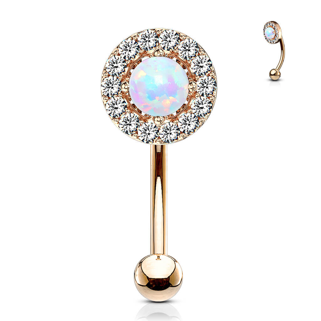 Eyebrow Piercing Opal Zirconia - Image 10
