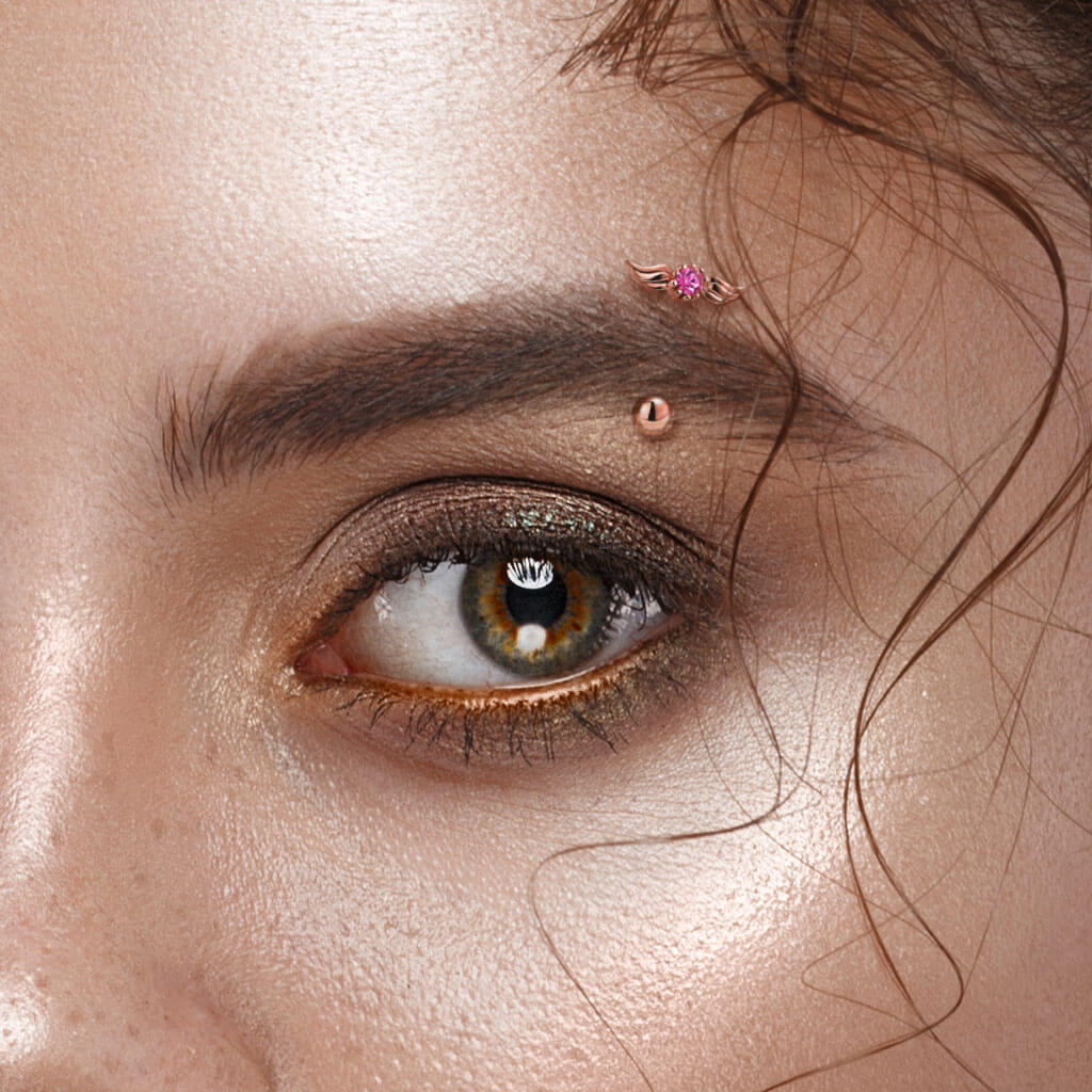 Eyebrow Piercing AngelWings Zirconia - Image 6