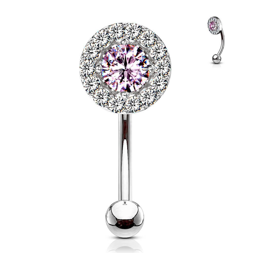 Eyebrow Piercing Round Zirconia - Image 4