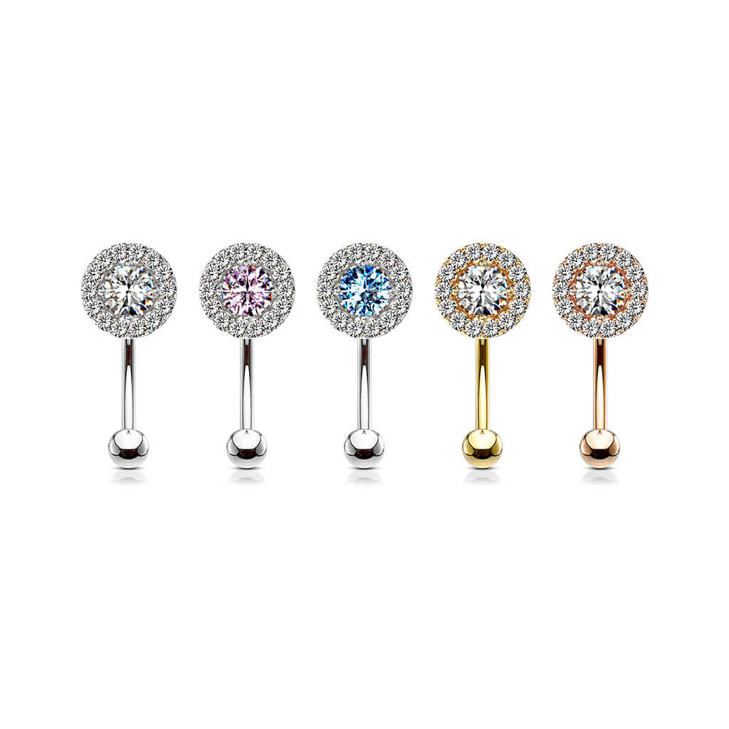Eyebrow Piercing Round Zirconia - Image 5