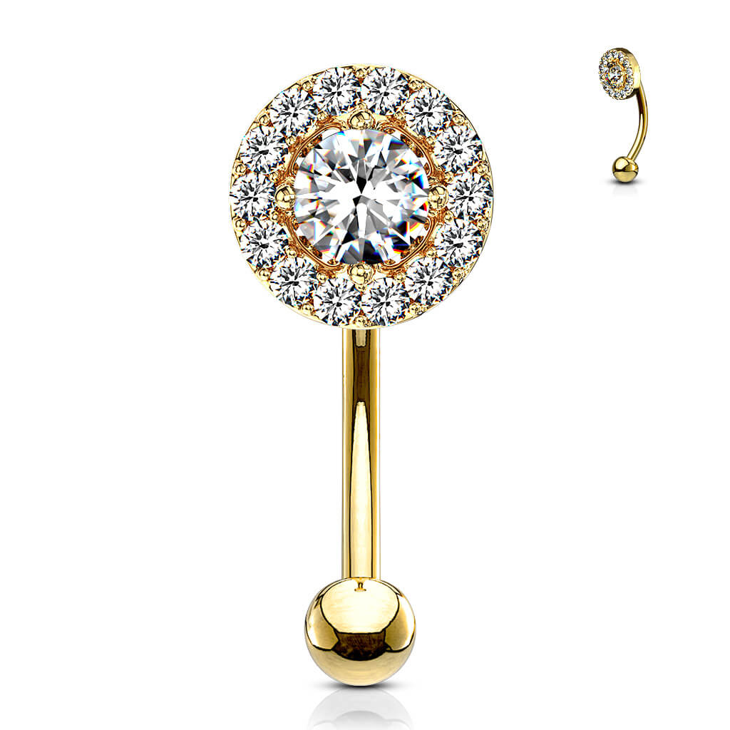 Eyebrow Piercing Round Zirconia - Image 8