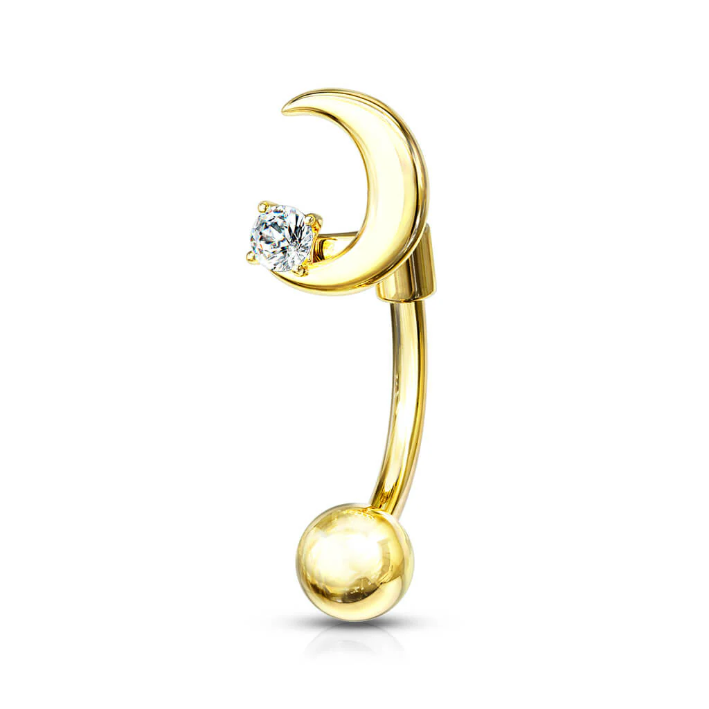Eyebrow Piercing Moon Zirconia - Image 4