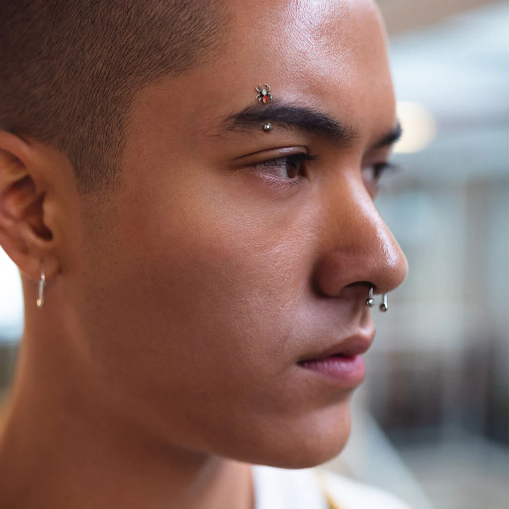 Eyebrow Piercing Spider Silver - Image 5