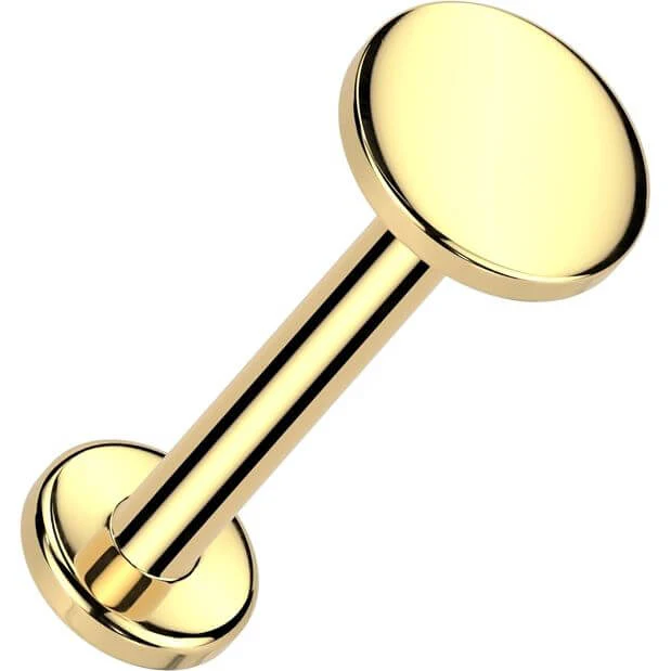 Solid Gold 14 Carat Labret round nose piercing Push-In - Image 5