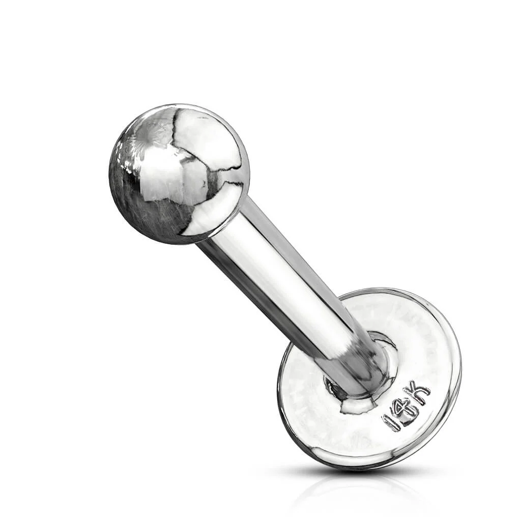 Solid Gold 14 Carat Labret Ball - Image 2