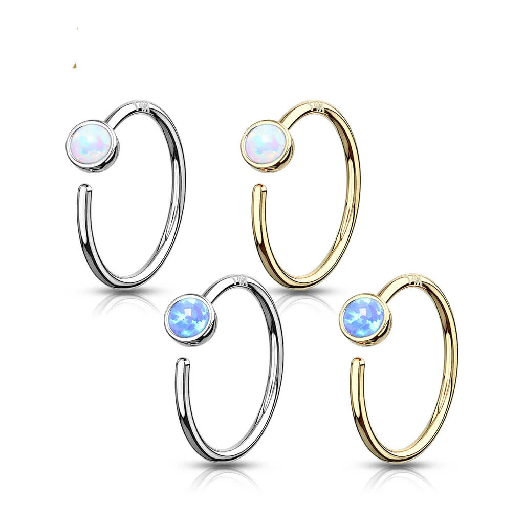 Solid Gold 14 Carat Ring Opal Bendable - Image 5