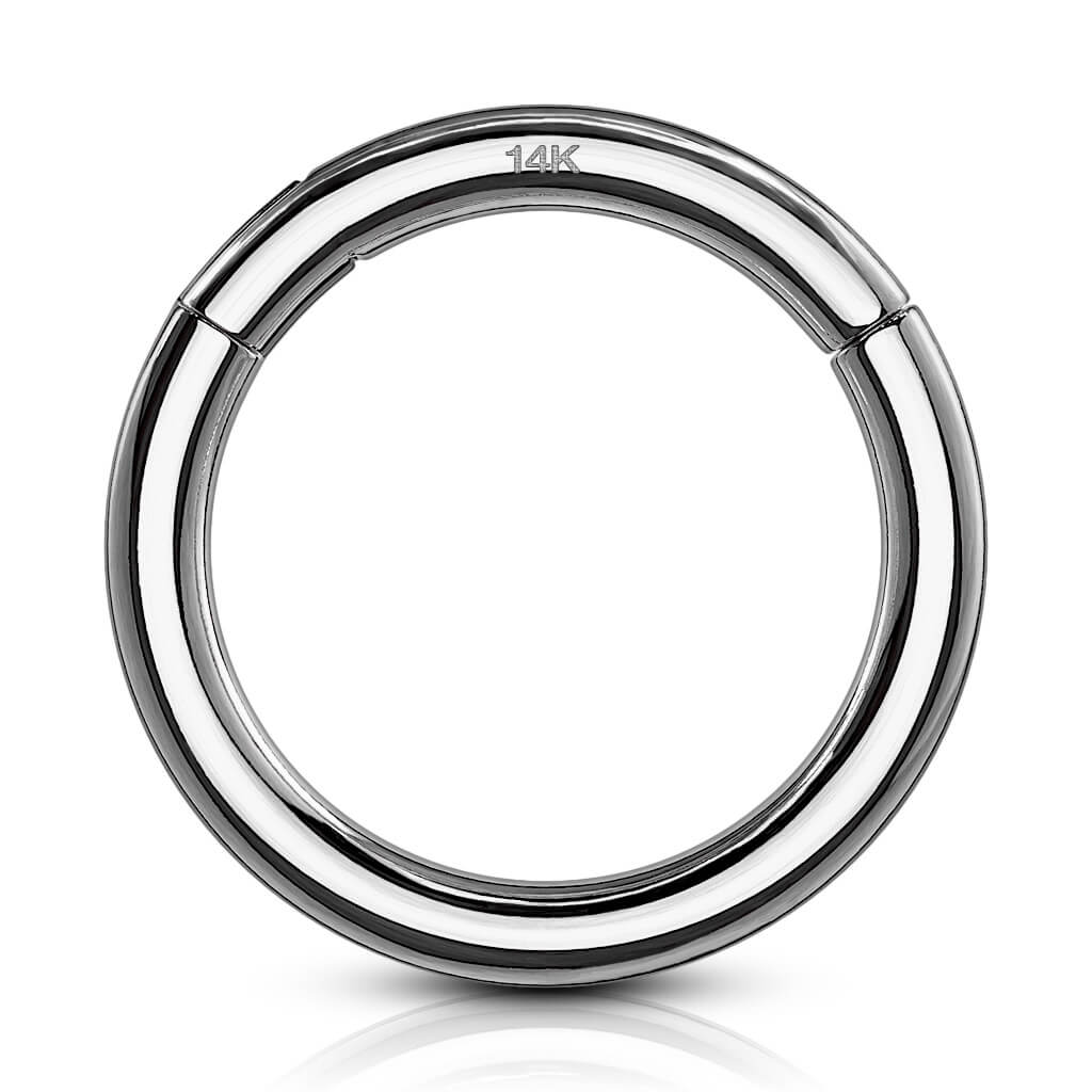 Solid Gold 14 Carat Ring Whitegold Clicker - Image 2