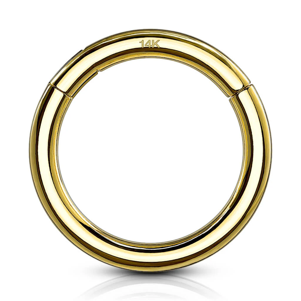 Solid Gold 14 Carat Ring Yellowgold Clicker - Image 2