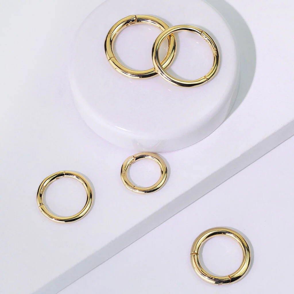 Solid Gold 14 Carat Ring Yellowgold Clicker - Image 5