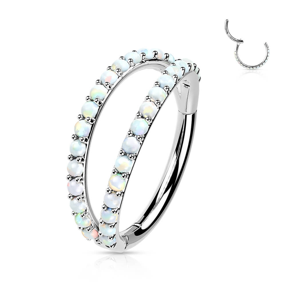 Solid Gold 14 Carat Ring Zirconia Clicker - Image 2