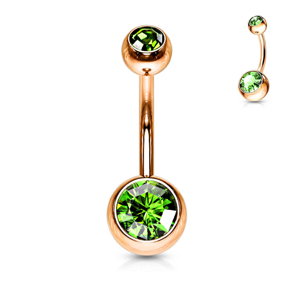 Belly Button Piercing Ball Zirconia rose - Image 10