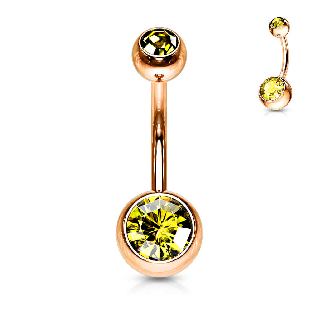 Belly Button Piercing Ball Zirconia rose - Image 14