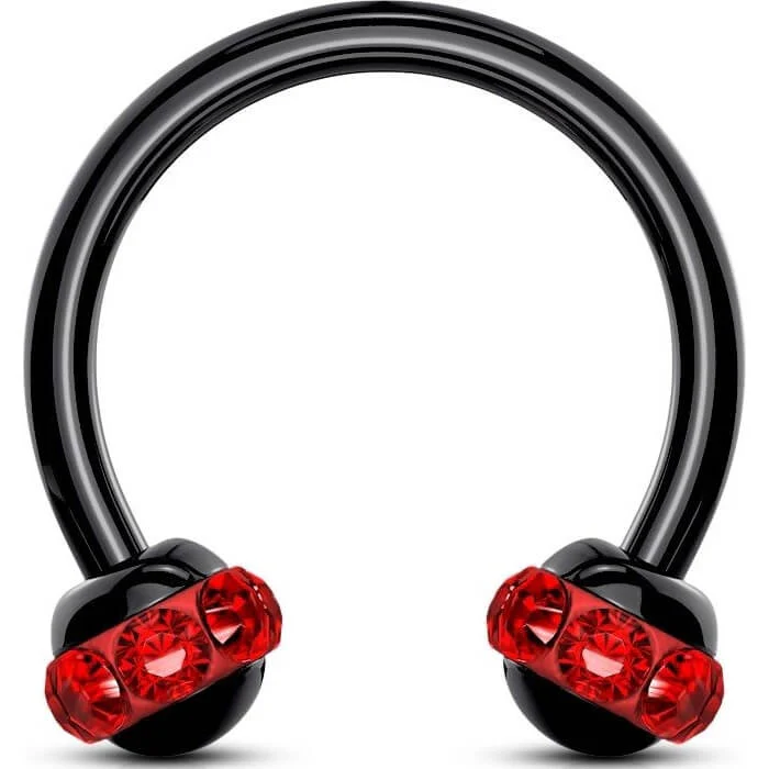 Horseshoe Black Ball Zirconia