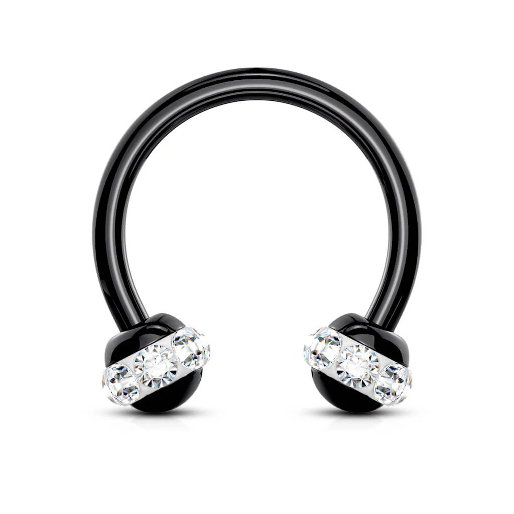 Horseshoe Black Ball Zirconia - Image 4