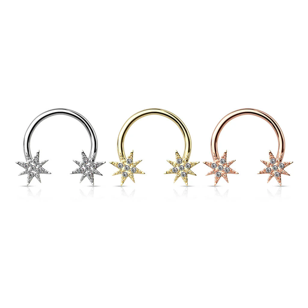 Horseshoe Stars Zirconia Gold - Image 5