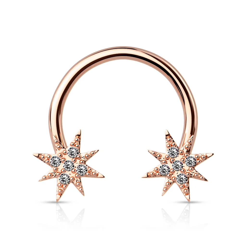 Horseshoe Stars Zirconia Gold - Image 6