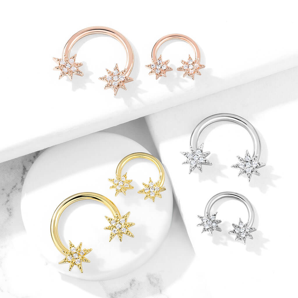 Horseshoe Stars Zirconia Gold - Image 8