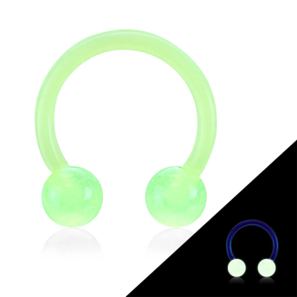 Acrylic Horseshoe Acrylic Ball Glow in the Dark - Image 3