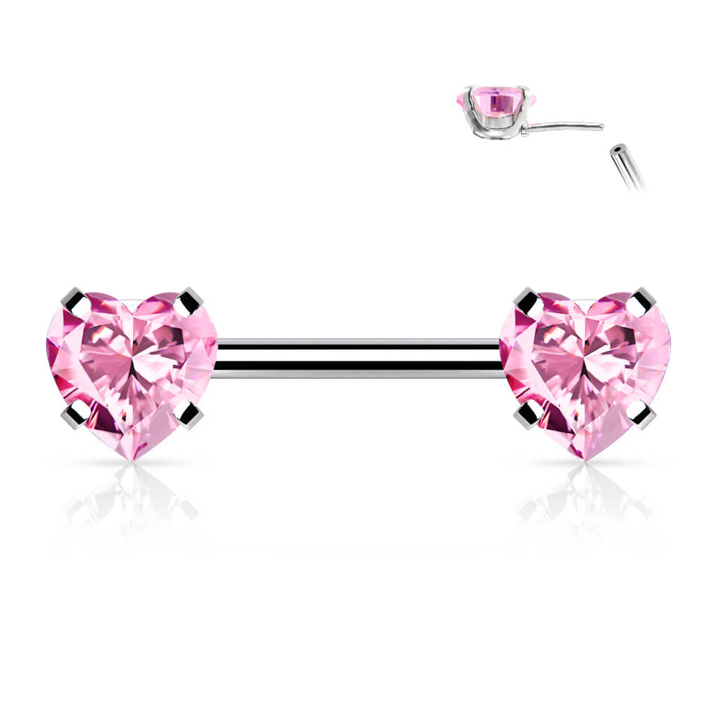 Nipple Piercing Heart Zirconia Push-In - Image 8