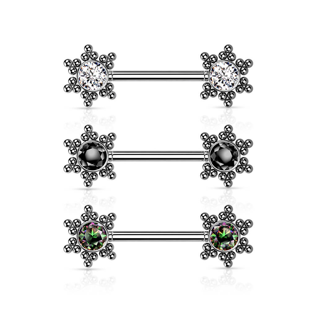 Nipple Piercing Star Zirconia Push-In - Image 5