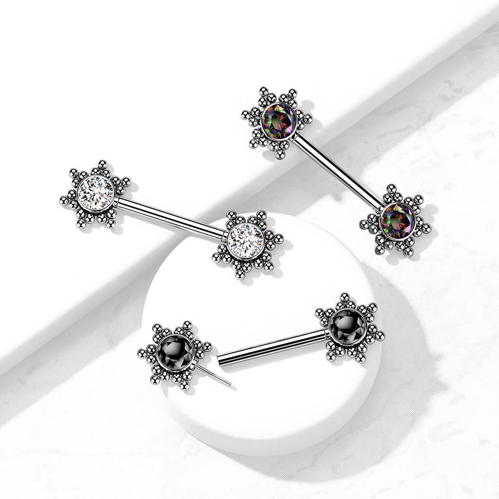 Nipple Piercing Star Zirconia Push-In - Image 7