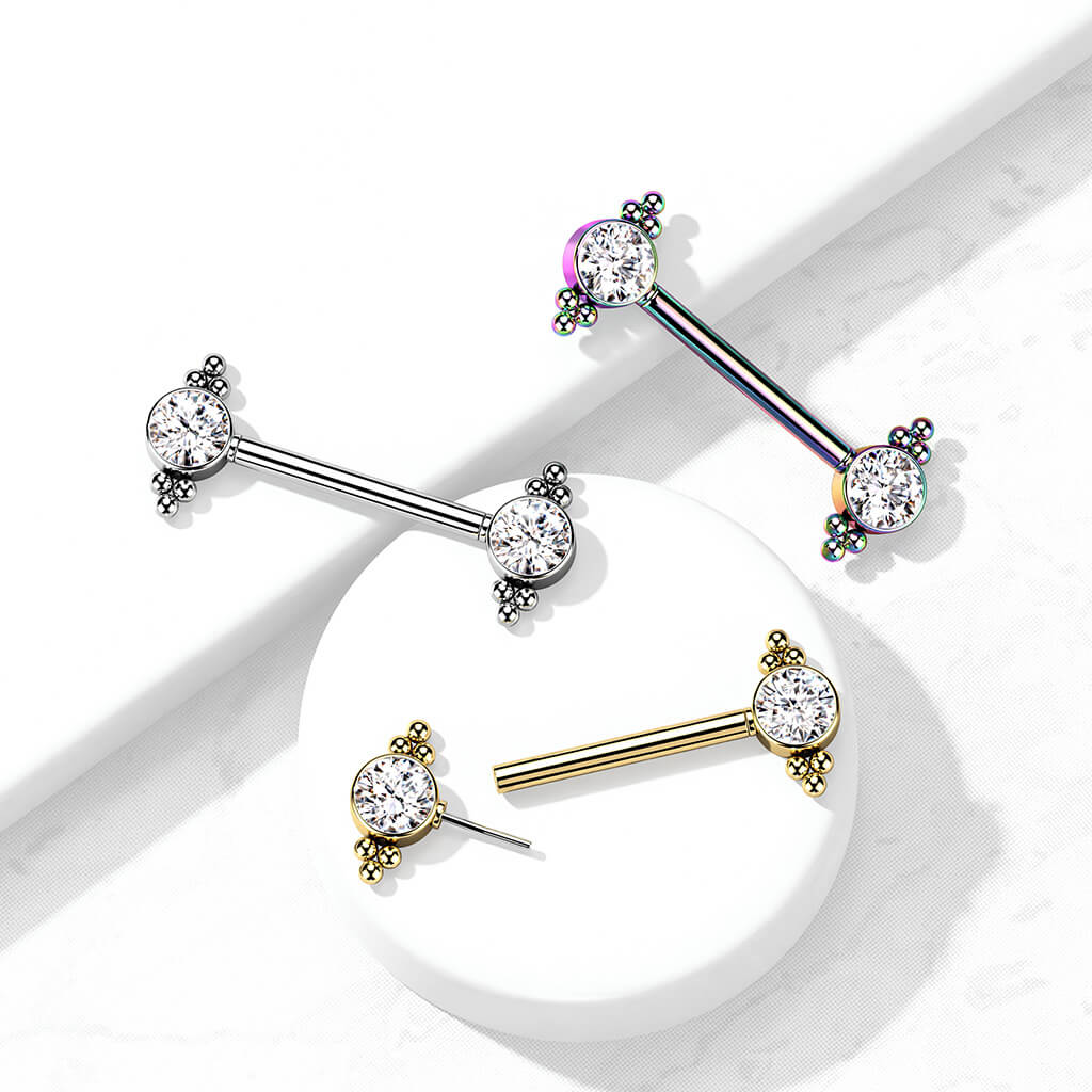 Nipple Piercing Zirconia Push-In - Image 6