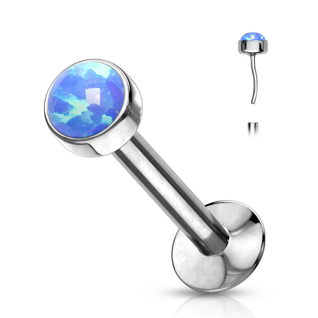 Labret Opal Round Silver - Image 2