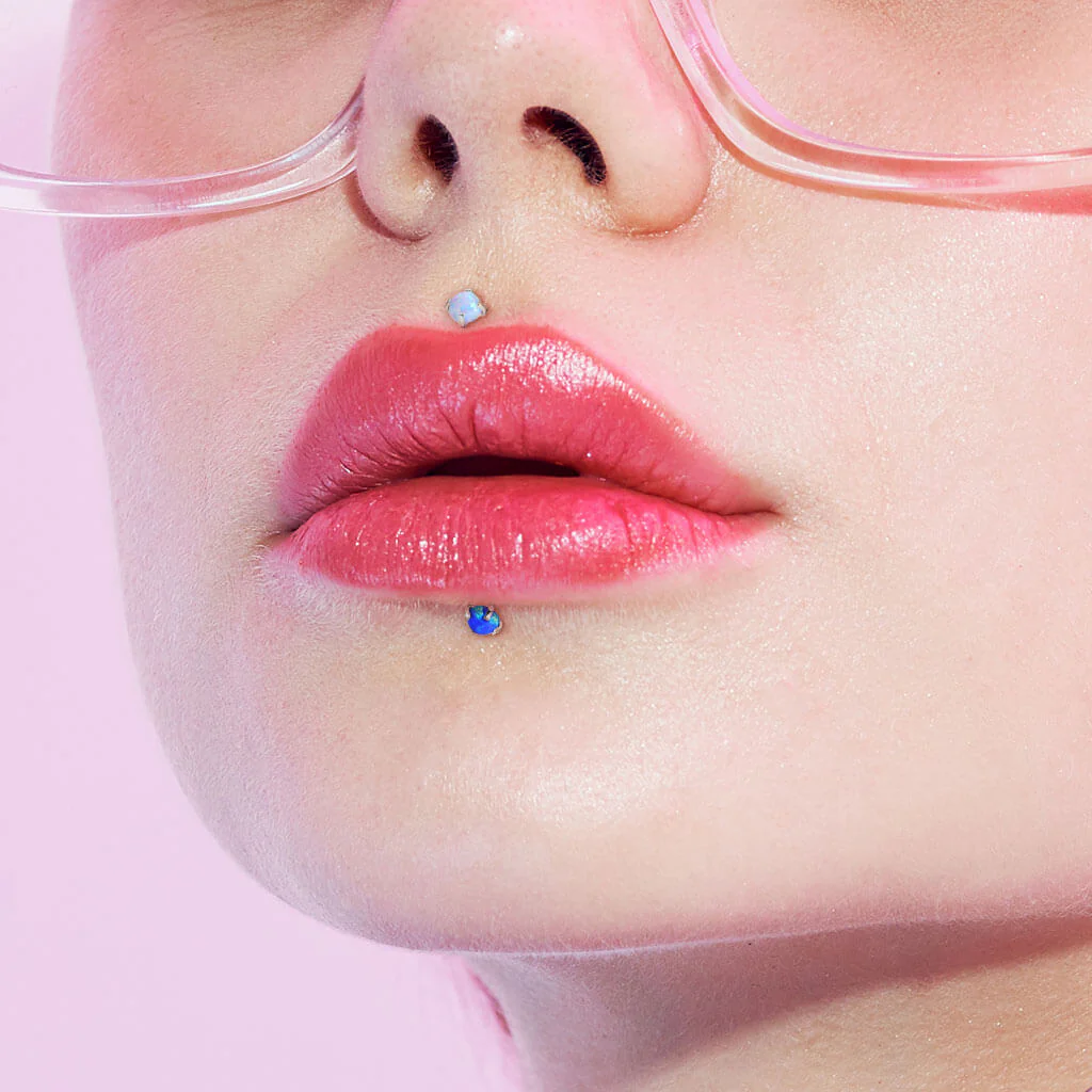 Labret Opal Round Bone Setting Silver - Image 7