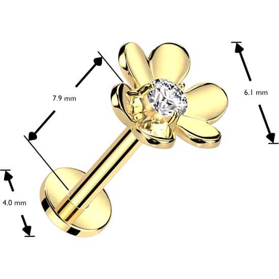 Labret flower zirconia Push-In - Image 2