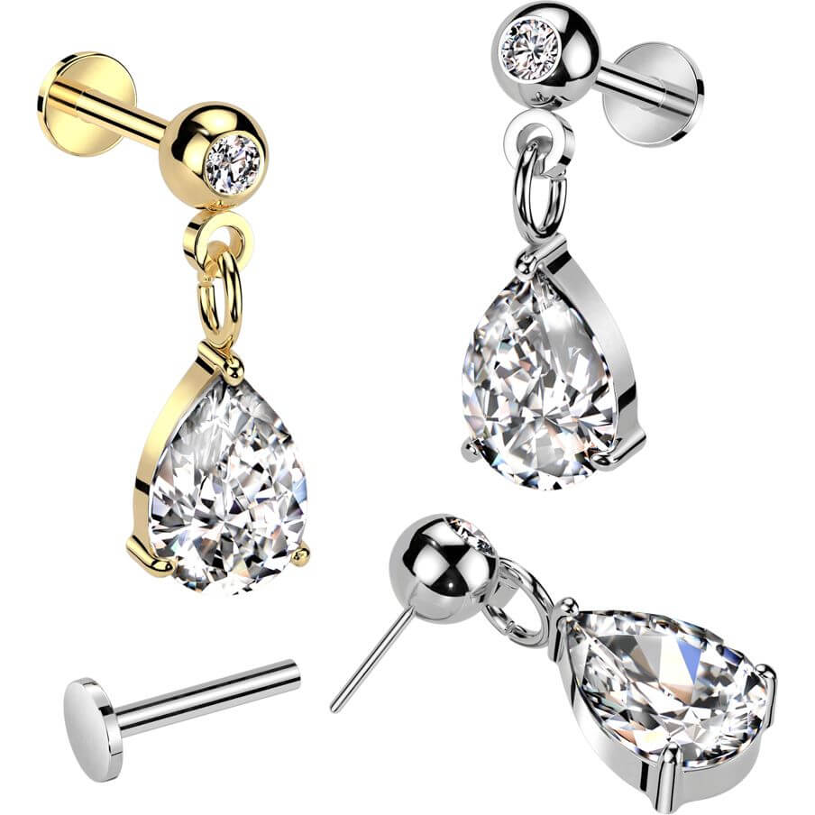 Labret dangle zirconia Push-In - Image 3
