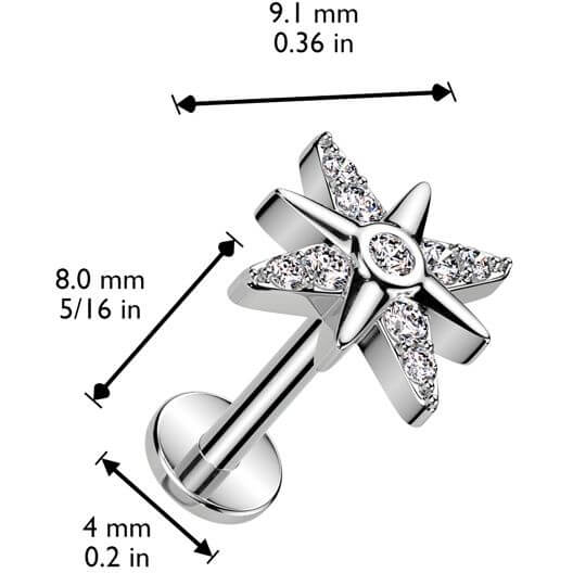 Labret Star zirconia Push-In - Image 2