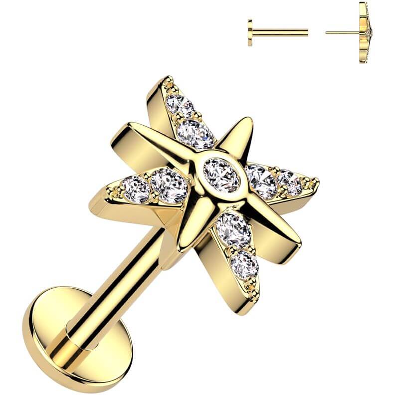 Labret Star zirconia Push-In - Image 3