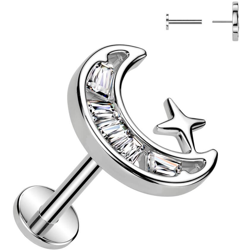 Labret moon star zirconia Push-In - Image 4