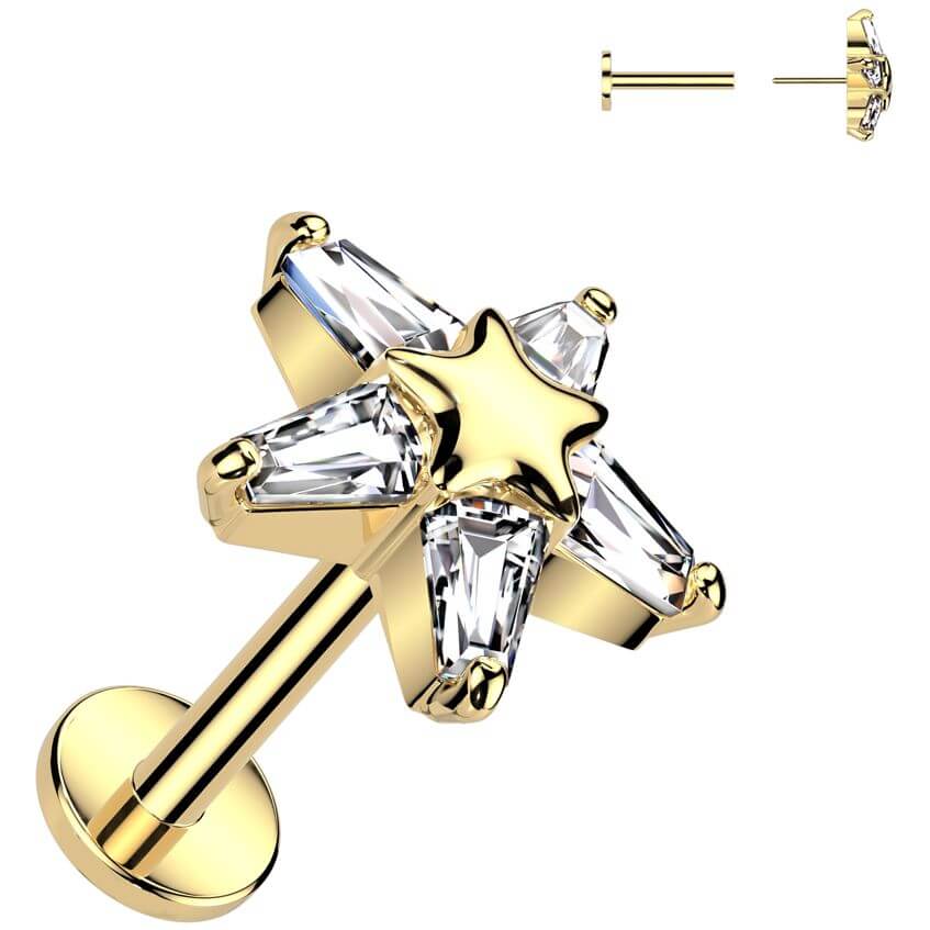 Labret star zirconia Push-In - Image 3